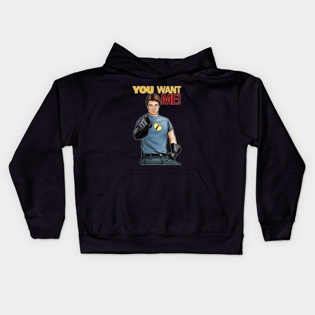 Captain Hammer Kids Hoodie by PatrickScullin